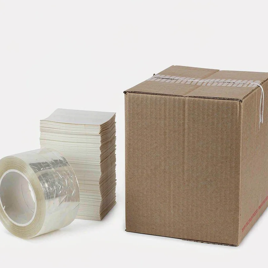 包装材料：不干胶警示标签 50×30mm 红底白字 1000张/卷
